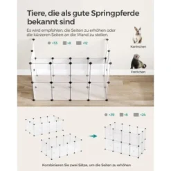 SONGMICS Freigehege Mit Bodenplatten Weiß 1,25 M, 63 Cm, 42 Cm 11 SONGMICS Freigehege Mit Bodenplatten Weiß 1,25 M, 63 Cm, 42 Cm -Katzen Hundebedarf Geschäft 06a1642c9eb66710c13f3df1ca2162346fc10f20 1651633 de DE e533ba8b2895947c4875dae72beb462c765e4666DUWtpk