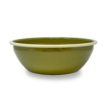 Lills Emaillenapf "Balu" - Gr. L - Dunkles Olivgrün 2 Lills Emaillenapf "Balu" - Gr. L - Dunkles Olivgrün – Bild 2