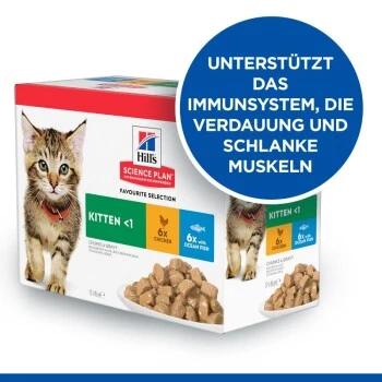 Hill's Science Plan Kitten Multipack Mit Huhn Und Seefisch 12x85 G 5 Hill's Science Plan Kitten Multipack Mit Huhn Und Seefisch 12x85 G – Bild 5