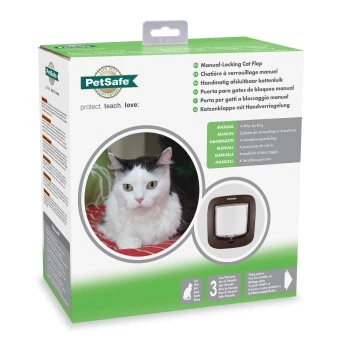 PetSafe Katzenklappe Mit Manueller Verriegelung, Braun 9 PetSafe Katzenklappe Mit Manueller Verriegelung, Braun – Bild 9