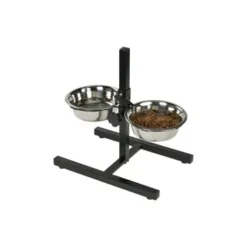 AniOne Doppelnapfständer Edelstahl 2x700 Ml