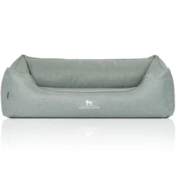 Knuffelwuff Orthopädisches Hundebett Luisa Aus Velours Mit Feinem Handwebcharakter Sunshine Edition Petrol XL