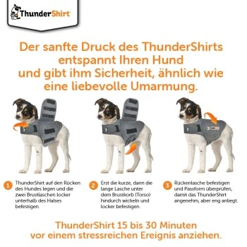 Thundershirt Beruhigungsweste Grau XS 6 Thundershirt Beruhigungsweste Grau XS – Bild 6