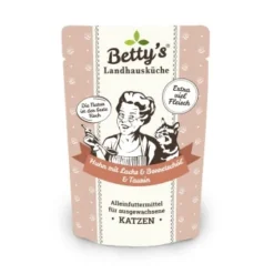 Betty's Landhausküche Frischebeutel Huhn Mit Lachs 12 X 100g Für Katze
