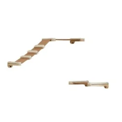 FEANDREA Clickat Katzenmöbel 2er Set, Kletterwand