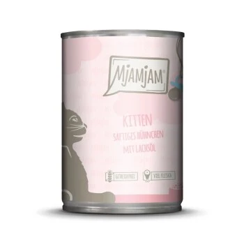 MjAMjAM Kitten Saftiges Hühnchen Mit Lachsöl 6x400g 1 MjAMjAM Kitten Saftiges Hühnchen Mit Lachsöl 6x400g