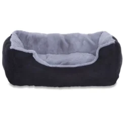 Lionto Hundekissen, Hundebett / Katzenbett Mit Wendekissen Grau/ Schwarz S
