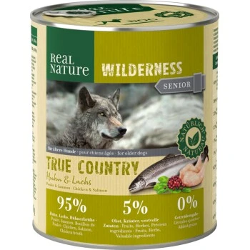 REAL NATURE WILDERNESS Senior True Country Huhn & Lachs 6x800 G 1 REAL NATURE WILDERNESS Senior True Country Huhn & Lachs 6x800 G