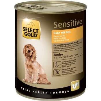 SELECT GOLD Sensitive Junior Huhn & Reis 6x800 G 1 SELECT GOLD Sensitive Junior Huhn & Reis 6x800 G