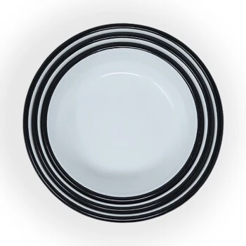 Lills Emaillenapf "Nele" - Gr. L - Weiß 3 Lills Emaillenapf "Nele" - Gr. L - Weiß – Bild 3