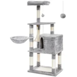 FEANDREA Kletterbaum 138cm Hellgrau Hellgrau