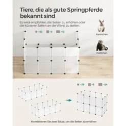 SONGMICS 2er Set XL Freigehege Mit Bodenplatten Weiß -Katzen Hundebedarf Geschäft e5283c4a2c385755273499c5d81bddcc5108c8ee 1651632 de DE dee83ffe328aee7138f3b1262cd70c143d3834cag86zCn